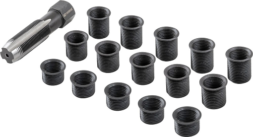 Фото 1 товара Набор для восстановления резьбы свечного отверстия М14х1.25, 16 предметов, THORVIK