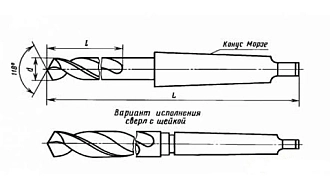 Сверло 13,0х180х260 к/х удлиненное кобальтовое Р6М5К5 Sekira - фото 2