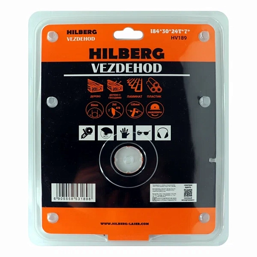 Фото 2 товара Диск пильный Hilberg Vezdehod 184*30*24Т*7º