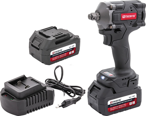 Фото 2 товара Гайковерт ударный аккумуляторный бесщёточный 1/2"DR, 21В, 620 Нм, THORVIK