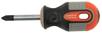 Отвертка стержневая крестовая ROUND GRIP, PH2x38 мм, Ombra - фото 1