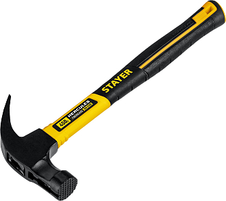 Молоток-гвоздодер с фиберглассовой рукояткой Hercules-M STAYER 450 г, 2027-450_z01 Professional - фото 3