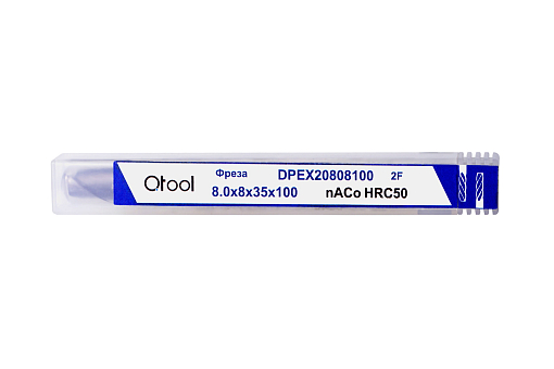 Фото 1 товара Фреза твердосплавная концевая 18х18х45х100 z=2 nACo Qtool