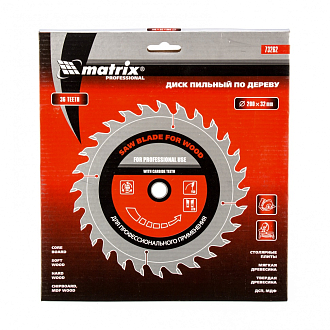 Пильный диск по дереву, 200 х 32 мм, 36 зубьев, кольцо 30/32 Matrix Professional - фото 3