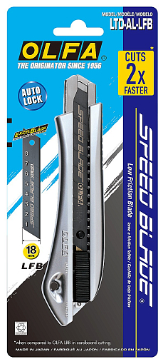 Фото 0 товара OLFA 18 мм, сегментированное лезвие, автофиксатор, Нож OL-LTD-AL-LFB