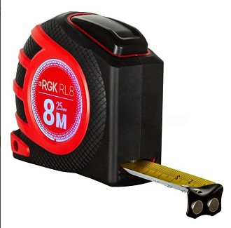 Измерительная рулетка с поверкой 8м 25мм RGK RL8 - фото 1