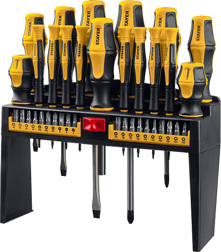 Фото 0 товара Набор отверток реверсивных Hercules STAYER 37 шт, 25312-H37 Master