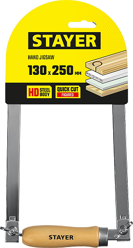 Фото 3 товара Лобзик ручной хромированный 1530-25_z02 Master STAYER 130x250 мм