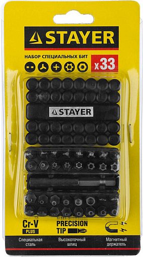 Фото 3 товара Набор специальных бит STAYER 33 шт., 26084-H33