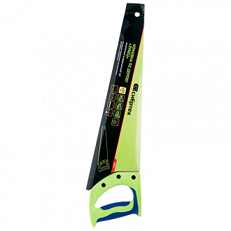 Ножовка по дереву "Зубец" 450 мм, 7-8 TPI, каленый зуб 3D, двухкомпонентная рукоятка Сибртех - фото 4