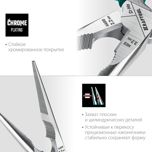 Фото 3 товара Тонкогубцы 22011-3-20_z01 KRAFTOOL 200 мм