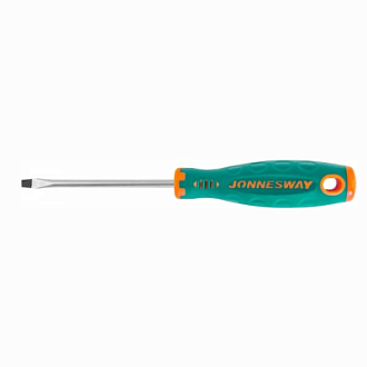 Отвертка стержневая шлицевая ANTI-SLIP GRIP, SL4.0х80 мм, Jonnesway - фото 1