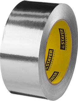 Лента алюминиевая самоклеящаяся (скотч) STAYER 50 мм х 50 м, до 120 °С, 12268-50-50 - фото 1
