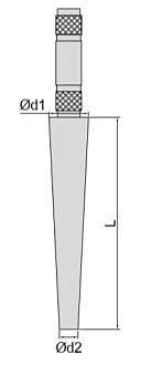 Шаблон конический (1-6.5мм дел 0.1мм погр 0.05мм), INSIZE - фото 2