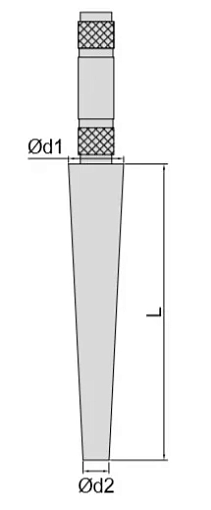 Фото 1 товара Шаблон конический (1-6.5мм дел 0.1мм погр 0.05мм), INSIZE