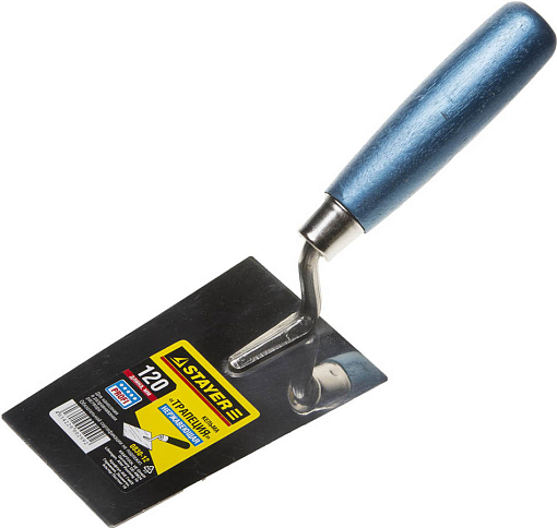 Фото 0 товара Кельма «Трапеция»STAYER 120 мм, нержавеющее полотно, деревянная рукоятка, 0830-12