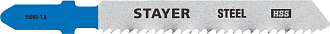 Полотна для эл/лобзика HSS STAYER по металлу (листовой, цветной), EU-хвостовик, шаг 1.8 мм, 50 мм, 2 шт., 15993-1.8_z02 Professional - фото 1