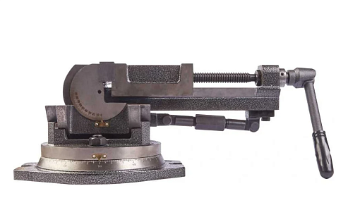 Фото 2 товара Тиски станочные 100 мм глобусные 3-осевые поворотные QW100 STV