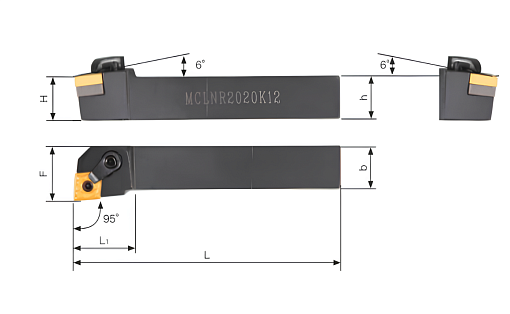 Фото 2 товара MCLNL1616H12 DKR державка для наружного точения Deskar