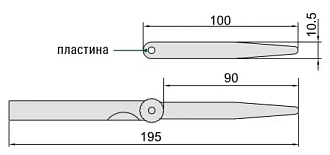 Набор щупов (для установки зазора клапанов) 20 шт. l=100мм (диапазон 0.05 - 1.00мм) INSIZE - фото 2