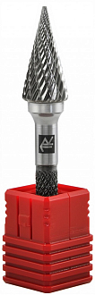 Борфреза твердосплавная коническая, тип M, 12 мм, двойная насечка, в боксе, THORVIK - фото 4