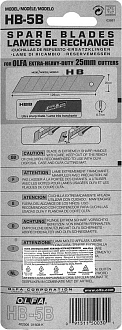 OLFA 25 мм, 5 шт., Лезвия сегментированные OL-HB-5B - фото 6