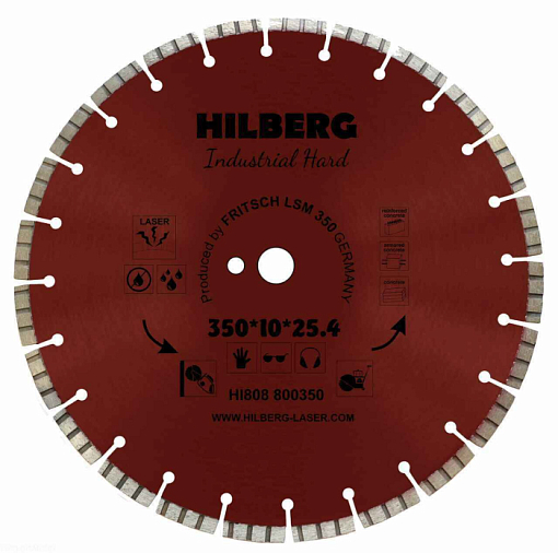 Фото 0 товара Диск алмазный отрезной 350*25,4 Hilberg Industrial Hard