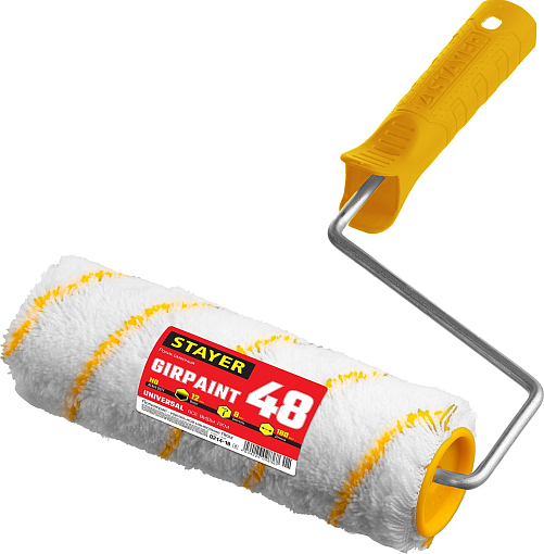 Фото 1 товара Валик малярный STAYER 180 мм, d=48 мм, ворс 12 мм, ручка d=8 мм, 0314-18_z02