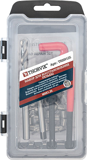 Набор для восстановления резьбы M9x1.25, 25 предметов, THORVIK - фото 3