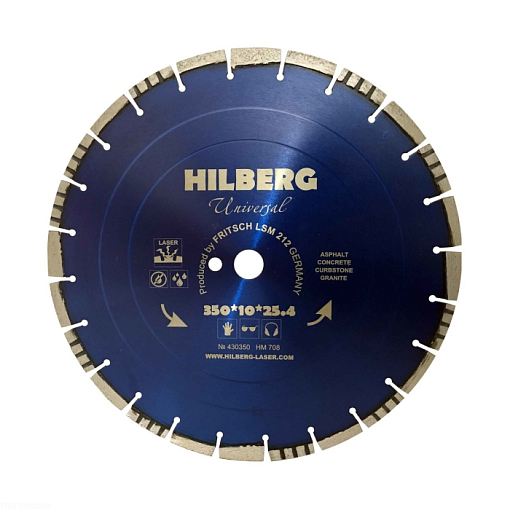 Фото 0 товара Диск алмазный отрезной 350*25,4 Hilberg Universal